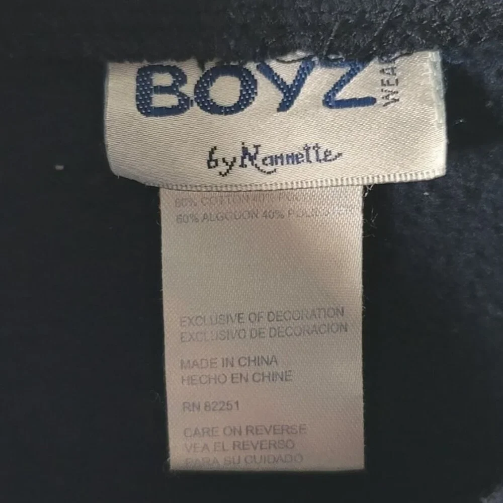 Boyz Wear by Nannette Varsity Jacket Blue Size 18M Hood Full Zip 2 in 1 Vest
